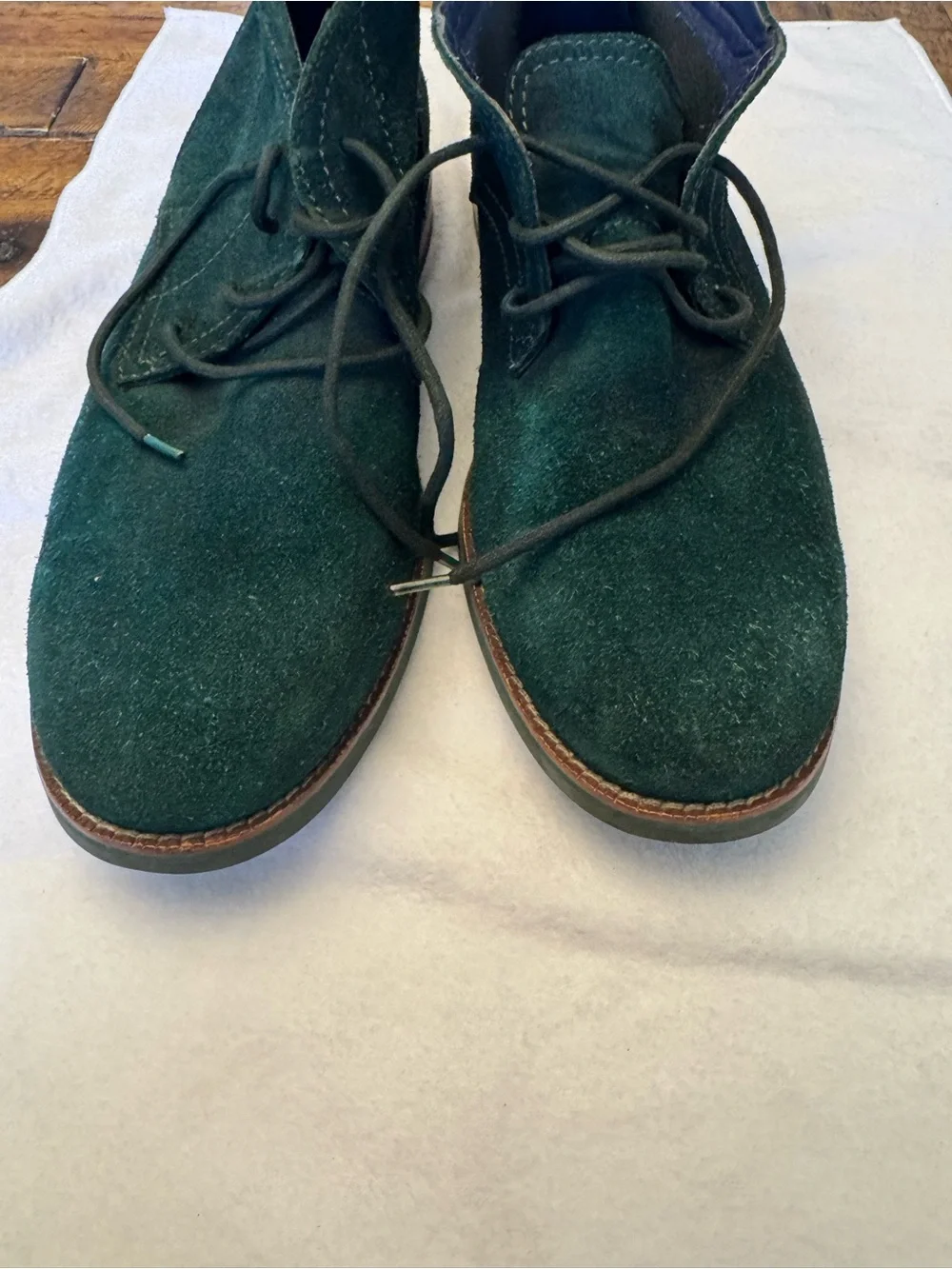 Cole Haan Men's Charles Chukka Boots C11162 Green Suede Size 11M